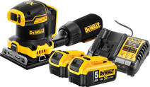 DeWalt DCW200NT-XJ Batterie 5,0 Ah (2x) Kit de Démarrage Ponceuse vibrante