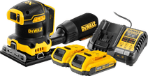 DeWalt DCW200NT-XJ 2,0 Ah Accu (2x) Starterspakket Handpalmschuurmachine