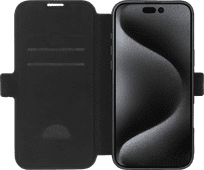 BlueBuilt Apple iPhone 16 Pro Max Book Case Leather Black BlueBuilt phone case