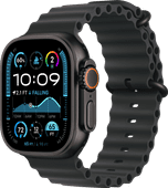 Apple Watch Ultra 2 4G 49 mm Noir Bracelet Océan Noir Montre connectée de très grande taille