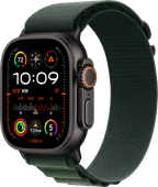 Apple Watch Ultra 2 4G 49mm Zwart Alpine Band Groen L Gezondheid horloge