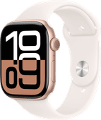 Apple Watch Series 10 46mm Roségoud Sportband M/L Gezondheid horloge