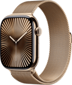Apple Watch Series 10 4G 46mm Titanium Gold Milanese Watch Strap M/L LTE smartwatch