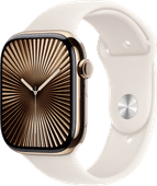 Apple Watch Series 10 4G 46mm Titanium Gold Sport Band M/L LTE smartwatch