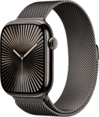 Apple Watch Series 10 4G 46mm Titanium Black Milanese Watch Strap M/L LTE smartwatch