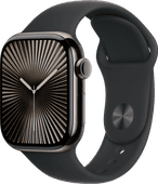 Apple Watch Series 10 4G 42 mm Titane Noir Bracelet Sport M/L Montre connectée pour femmes