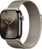Apple Watch Series 10 4G 42mm Titanium Silver Milanese Watch Strap Apple Watch 4G (Cellular)