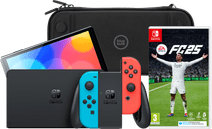 Nintendo Switch OLED Blauw/Rood + EA Sports FC 25 + BlueBuilt Beschermhoes Nintendo Switch