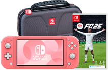 Nintendo Switch Lite Koraal + EA Sports FC 25 + Bigben Beschermtas Nintendo Switch