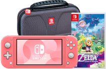 Nintendo Switch Lite Koraal + Zelda: Echoes of Wisdom + Bigben Beschermtas Nintendo Switch