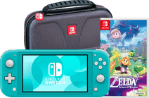 Nintendo Switch Lite Turquoise + Zelda: Echoes of Wisdom + Bigben Beschermtas Nintendo Switch