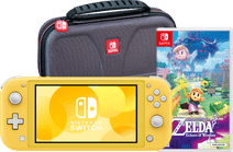 Nintendo Switch Lite Geel + Zelda: Echoes of Wisdom + Bigben Beschermtas Nintendo Switch