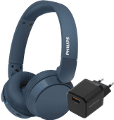 Philips TAH4209 Bleu + BlueBuilt Quick Charge Chargeur avec Port USB-A 18 W Noir Casque audio et écouteurs on-ear
