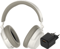 Sennheiser Accentum Plus Wit + BlueBuilt Quick Charge Oplader met Usb A Poort 18W Zwart Koptelefoon voor op kantoor