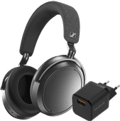 Sennheiser Momentum 4 Wireless Gris + BlueBuilt Quick Charge Chargeur avec Port USB-A 18 W Casque audio pour le bureau