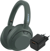 Sony ULT Wear Grean + BlueBuilt Quick Charge Charger with USB-A Port 18W Black Sony wireless headphones