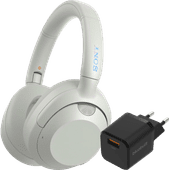 Sony ULT Wear Blanc + BlueBuilt Quick Charge Chargeur avec Port USB-A 18 W Noir Casque audio Bluetooth