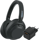 Sony ULT Wear Black + BlueBuilt Quick Charge Charger with USB-A Port 18W Black Sony wireless headphones