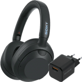 Sony ULT Wear Noir + BlueBuilt Quick Charge Chargeur avec Port USB-A 18 W Noir Casque audio pour le bureau