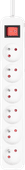 BlueBuilt Stekkerdoos 6-voudig 3 meter Wit Stekkerdoos