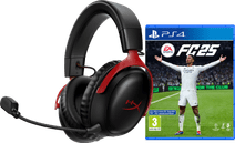 HyperX Cloud III Sans Fil Rouge + EA Sports FC 25 PS4 Casque gamer avec son surround pour PlayStation 5