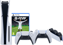 PlayStation 5 Slim Disc Edition + FC 25 + Extra Controller White + Charging Dock Buy console?