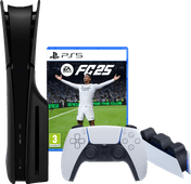 PlayStation 5 Slim Disc Edition + FC 25 + Covers Black + Charging Dock Buy console?