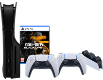 PS5 Slim Disc Edition + Black Ops 6 + Façades Noir + Manette Supplémentaire Blanc + Station de Charge Acheter une console ?