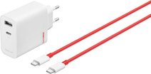 OnePlus Chargeur SuperVOOC 80 W avec 2 Ports + Câble USB-C 
