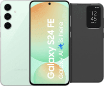 Samsung Galaxy S24 FE 128 Go Vert 5G + Clear View Book Case Noir Samsung Galaxy S24 FE
