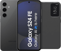 Samsung Galaxy S24 FE 128 Go Gris 5G + Clear View Book Case Noir Samsung Galaxy S24 FE