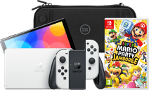 Nintendo Switch OLED White + Mario Party Jamboree + BlueBuilt Travel Case Nintendo Switch OLED