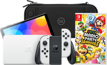 Nintendo Switch OLED Wit + Mario Party Jamboree + BlueBuilt Beschermhoes Nintendo Switch