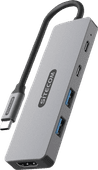 Sitecom 5-in-1 USB-C PD Multiport Adapter USB hub