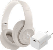 Beats Studio Pro Crème + BlueBuilt Power Delivery Oplader met Usb C Poort 20W Wit Koptelefoon voor op kantoor