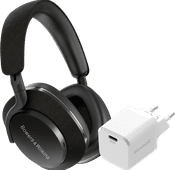 Bowers & Wilkins Px7 S2 Zwart + BlueBuilt Power Delivery Oplader met Usb C Poort 20W Wit Beste noise cancelling koptelefoon