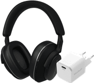 Bowers & Wilkins Px7 S2e Noir + BlueBuilt Power Delivery Chargeur avec Port USB-C 20 W Blanc Casque audio pour le bureau