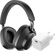 Bowers & Wilkins Px8 Noir + BlueBuilt Power Delivery Chargeur avec Port USB-C 20 W Blanc Casque audio pour le bureau