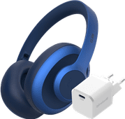 Fresh 'n Rebel Clam Ace Bleu + BlueBuilt Power Delivery Chargeur avec Port USB-C 20 W Blanc Casque audio pour le bureau