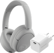 JBuds Lux ANC Blanc + BlueBuilt Power Delivery Chargeur avec Port USB-C 20 W Blanc Casque audio pour le bureau