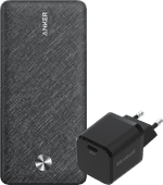 Anker Power Bank 20,000mAh Quick Charge and Power Delivery Black + Charger 30W Black Power banks for BlueBuilt