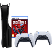 PlayStation 5 Slim Disc Edition + Spider-Man 2 + Façades Noir + Manette Supplémentaire Blanc Acheter une console ?