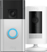 Ring Battery Video Doorbell Nickel + Stick Up Cam Pack Ring