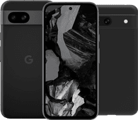 Google Pixel 8a 128GB Black 5G + BlueBuilt Back Cover Black Google Pixel smartphone