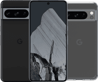 Google Pixel 8 Pro 128GB Zwart 5G + BlueBuilt Protective Back Cover Transparant Google Pixel smartphone