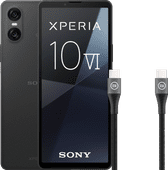 Sony Xperia 10 VI 128GB Black 5G + BlueBuilt USB-C Cable 1.5m Nylon Black Sony Xperia 10