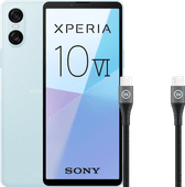 Sony Xperia 10 VI 128GB Blue 5G + BlueBuilt USB-C Cable 1.5m Nylon Black Sony Xperia 10