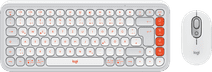 Logitech Pop Icon Combo Keyboard and Mouse Set White AZERTY 