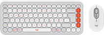 Logitech Pop Icon Combo toetsenbord en muis set Wit AZERTY Logitech Home & Office Toetsenbord en muis set