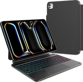 BlueBuilt Apple iPad Pro (2024) 11 inches Keyboard Cover AZERTY Black 